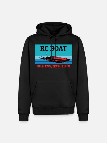Rc Boat Racing Elektro-Motorboot Schnellboot-Rennen - Männer Premium Bio Hoodie - Schwarz