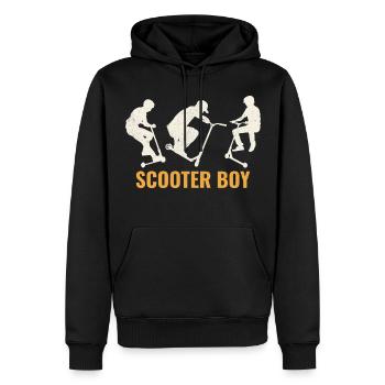 Stunt Scooter Junge Freestyle Scootern Fahren - Männer Premium Bio Hoodie - Schwarz - Vorne - Nico (187cm)