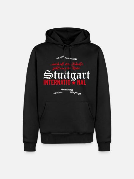 Fußball Stuttgart International - Männer Premium Bio Hoodie - Schwarz