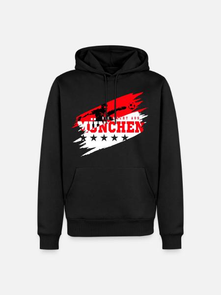 Die Macht aus München Fußball Fan - Männer Premium Bio Hoodie - Schwarz