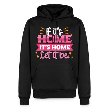 Humanité Égalité - Sweat à capuche Premium bio Homme - noir - Devant - Nico (187cm)