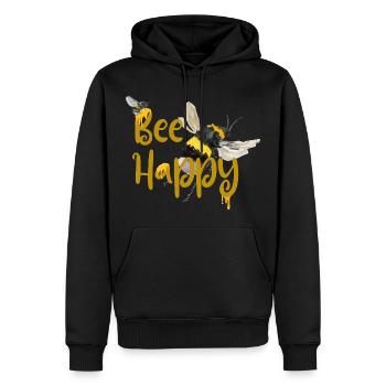 T-shirt cadeau Bumblebee Happy Pun Honey - Sweat à capuche Premium bio Homme - noir - Devant - Nico (187cm)