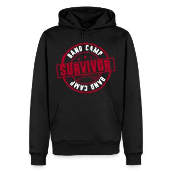 Survivant du camp de fanfare de la fanfare - Sweat à capuche Premium bio Homme - noir - Devant - Nico (187cm)