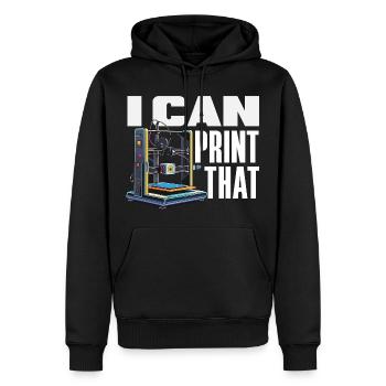 Ich Kann Das Drucken 3D Drucker Maker Lustig - Männer Premium Bio Hoodie - Schwarz - Vorne - Nico (187cm)