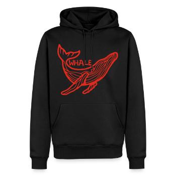 Der Riese der Ozeane (rot) - Männer Premium Bio Hoodie - Schwarz - Vorne - Nico (187cm)
