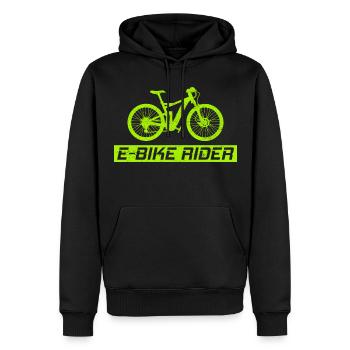 E-Bike Elektro-Fahrrad E-Radfahrer Fahrradfahrer - Männer Premium Bio Hoodie - Schwarz - Vorne - Nico (187cm)
