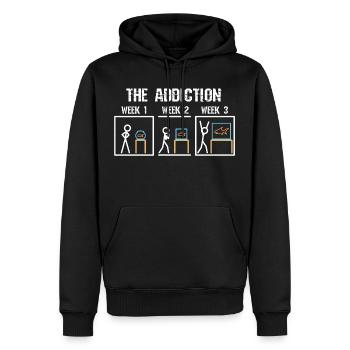 Aquarium Die Sucht - Männer Premium Bio Hoodie - Schwarz - Vorne - Nico (187cm)