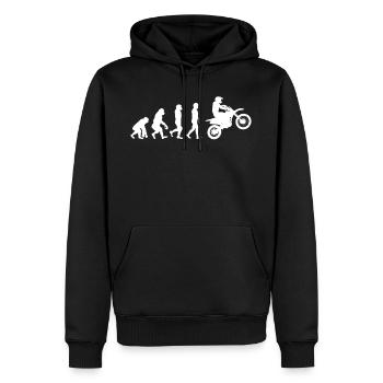 Motorrad Evolution I Motocross Bike Offroad - Männer Premium Bio Hoodie - Schwarz - Vorne - Nico (187cm)