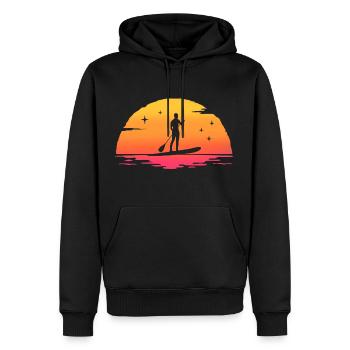Sonnenaufgang Paddle Board Paddel Surf Standing Paddle - Männer Premium Bio Hoodie - Schwarz - Vorne - Nico (187cm)