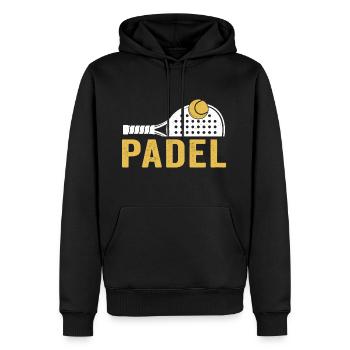 Padel - Männer Premium Bio Hoodie - Schwarz - Vorne - Nico (187cm)