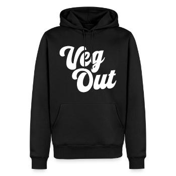 Dahinvegetieren - Männer Premium Bio Hoodie - Schwarz - Vorne - Nico (187cm)