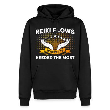 Reiki Symbol Reiki Meister Reiki Kristall Geschenk - Männer Premium Bio Hoodie - Schwarz - Vorne - Nico (187cm)