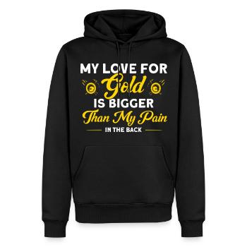 Gold Panner Gold Miner Gold Digger Gift - Men’s Premium Organic Hoodie - black - Front - Nico (187cm)