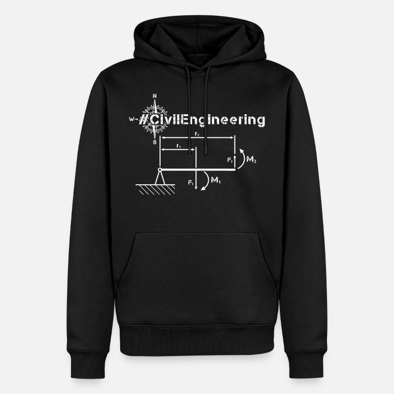 Civil Engineer Structural Engineer - Men’s Premium Organic Hoodie - black