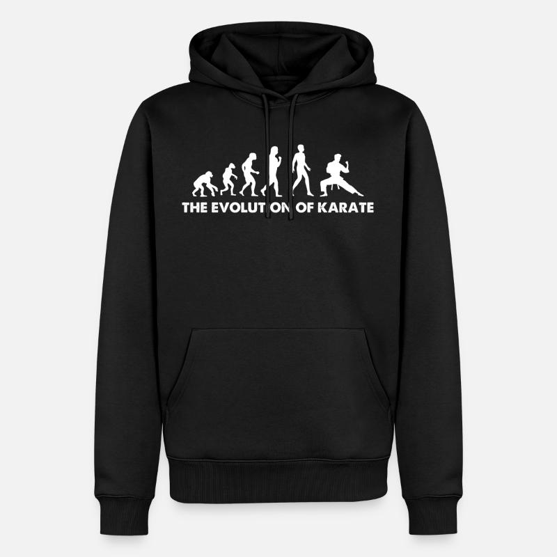 L’évolution du karaté - Sweat à capuche Premium bio Homme - noir