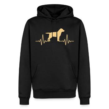 Labrador Retriever Chien Pet Lab Puppy Heartbeat - Sweat à capuche Premium bio Homme - noir - Devant - Nico (187cm)