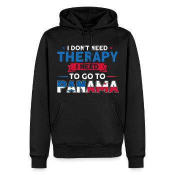 Drapeau panaméen cadeau racines panaméennes - Sweat à capuche Premium bio Homme - noir - Devant - Nico (187cm)
