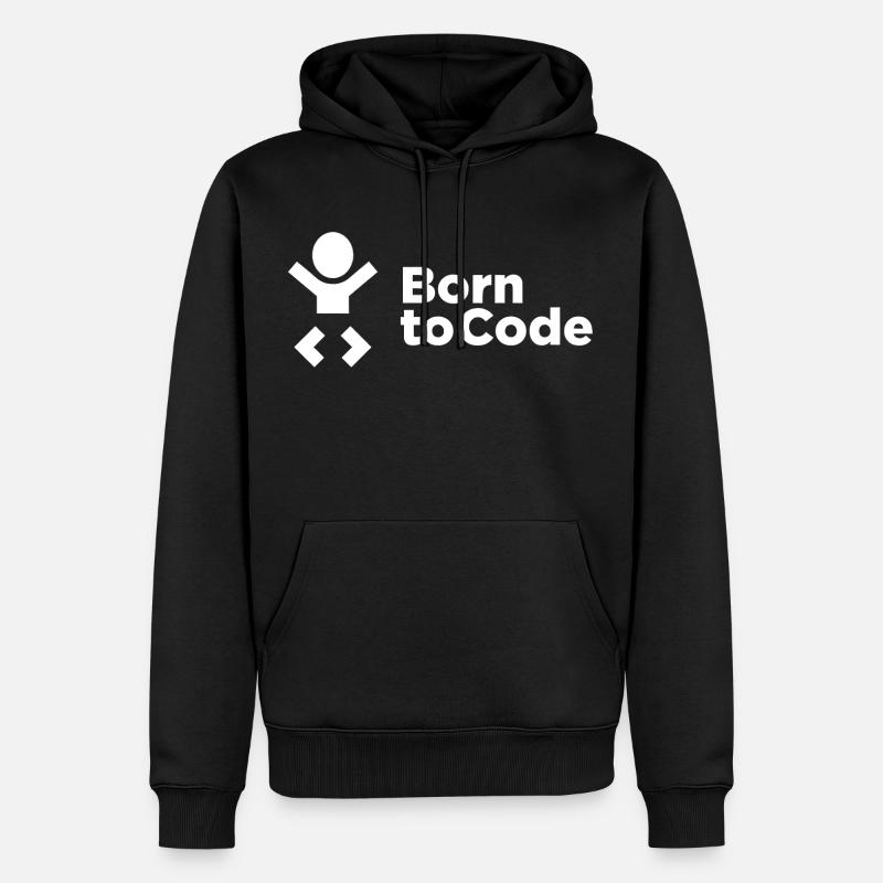 Né pour coder - Sweat à capuche Premium bio Homme - noir