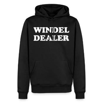 Windel Dealer - Männer Premium Bio Hoodie - Schwarz - Vorne - Nico (187cm)