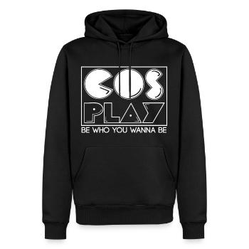 Fandom cosplay disant - Sweat à capuche Premium bio Homme - noir - Devant - Nico (187cm)