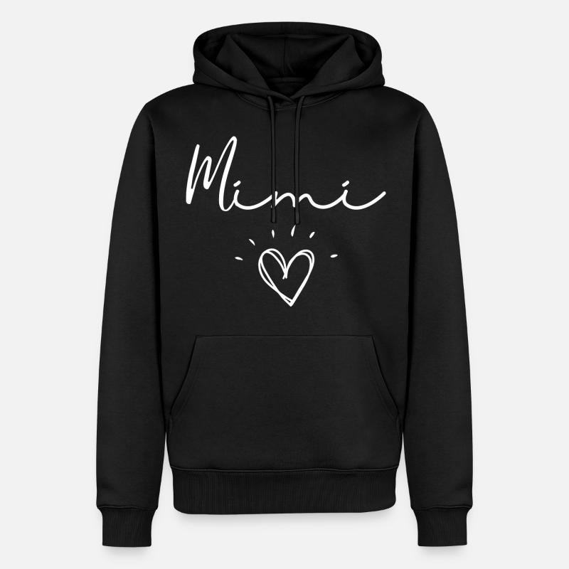 Mimi. mimi cadeau - Sweat à capuche Premium bio Homme - noir