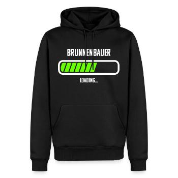 Brunnenbauer Beruf Loading Ladebalken - Männer Premium Bio Hoodie - Schwarz - Vorne - Nico (187cm)