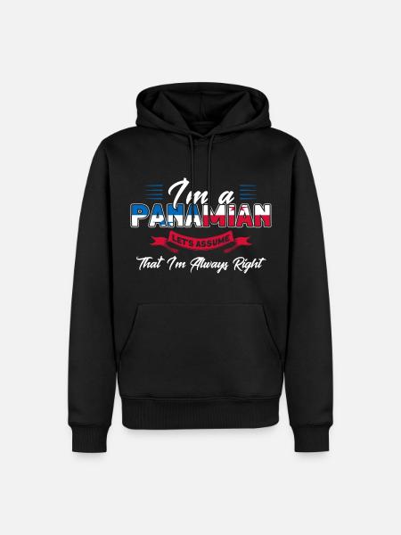 Panamanian Flag Panamanian Roots gift - Men’s Premium Organic Hoodie - black