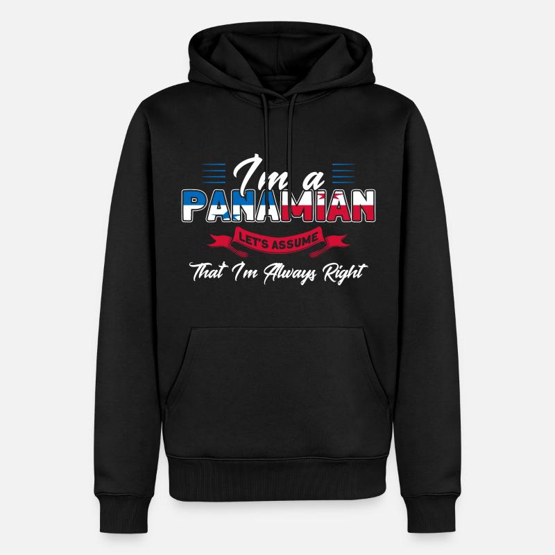 Drapeau panaméen cadeau racines panaméennes - Sweat à capuche Premium bio Homme - noir