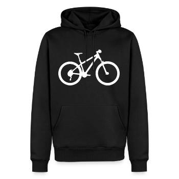 Rad 2 weiss - Männer Premium Bio Hoodie - Schwarz - Vorne - Nico (187cm)