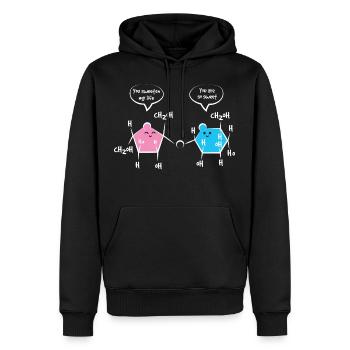 Chemie Zucker Liebe - Männer Premium Bio Hoodie - Schwarz - Vorne - Nico (187cm)