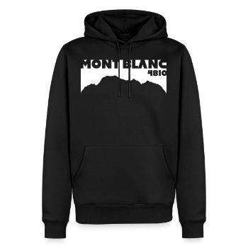 Mont Blanc 4810 TMB Berg Frankreich Italien Europa - Männer Premium Bio Hoodie - Schwarz - Vorne - Nico (187cm)