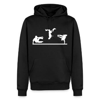 Freerunning, Free Running, Artistics - Men’s Premium Organic Hoodie - black - Front - Nico (187cm)