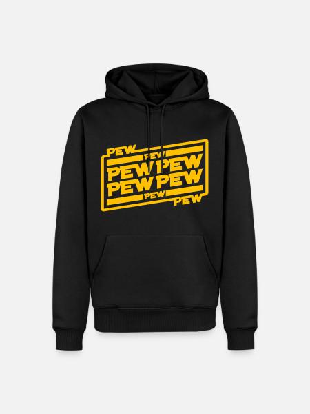 Pew pew pew | dream Artworks - Männer Premium Bio Hoodie - Schwarz