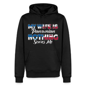 Drapeau panaméen cadeau racines panaméennes - Sweat à capuche Premium bio Homme - noir - Devant - Nico (187cm)
