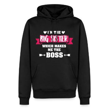 I'm The Big Sister Wich Makes Me The Boss Gift - Männer Premium Bio Hoodie - Schwarz - Vorne - Nico (187cm)