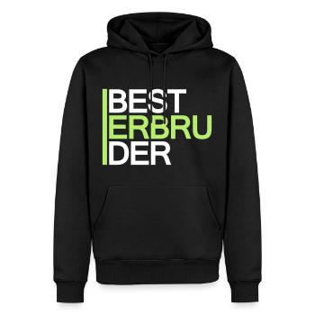 Bester Bruder - Männer Premium Bio Hoodie - Schwarz - Vorne - Nico (187cm)