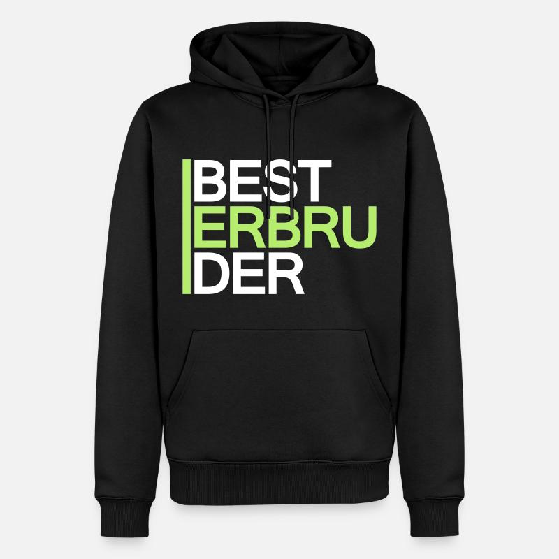 Bester Bruder - Männer Premium Bio Hoodie - Schwarz