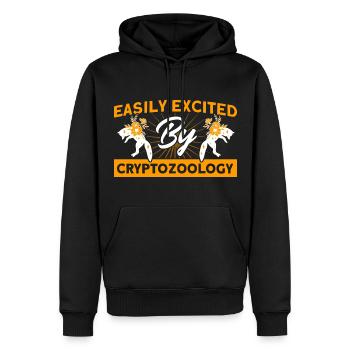 Cryptozoologie Kryptoide Monster Nerd Cadeau - Sweat à capuche Premium bio Homme - noir - Devant - Nico (187cm)