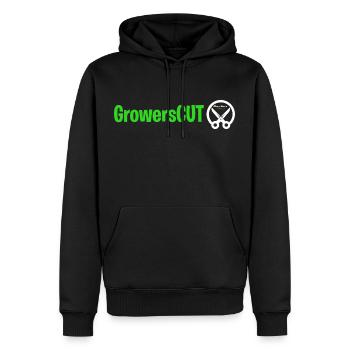 Grower's Cut - Dabbing Yak x Grow Like a Pro - Männer Premium Bio Hoodie - Schwarz - Vorne - Nico (187cm)
