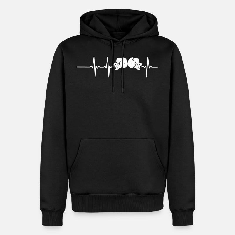 Heart beat Boxing - Sweat à capuche Premium bio Homme - noir
