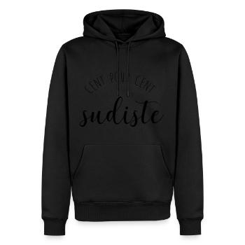 CENT POUR CENT SUDISTE - Sweat à capuche Premium bio Homme - noir - Devant - Nico (187cm)