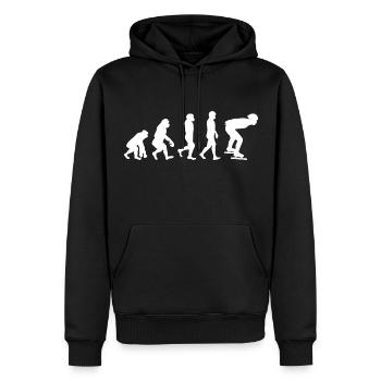 Speed Skating Ice Skater Skate Race Evolution - Men’s Premium Organic Hoodie - black - Front - Nico (187cm)
