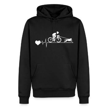 Bikejöring HundScooting Hund Sport Fahrrad Fahrrad - Männer Premium Bio Hoodie - Schwarz - Vorne - Nico (187cm)