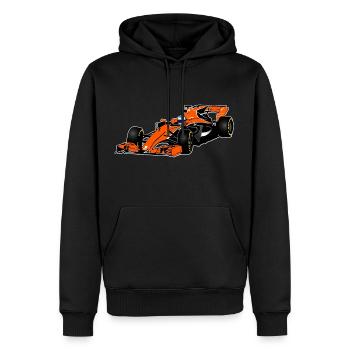 Racecar - Rennauto - Männer Premium Bio Hoodie - Schwarz - Vorne - Nico (187cm)