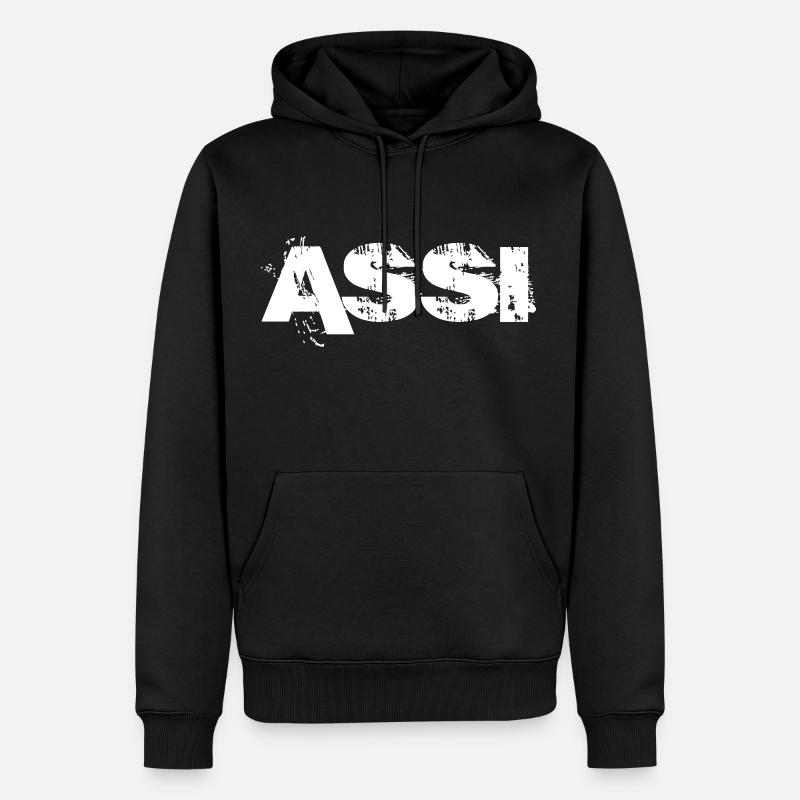 Assi - Männer Premium Bio Hoodie - Schwarz