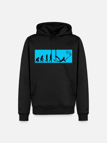 Speerfischen Speerfischen Speerfischer Fischen - Männer Premium Bio Hoodie - Schwarz