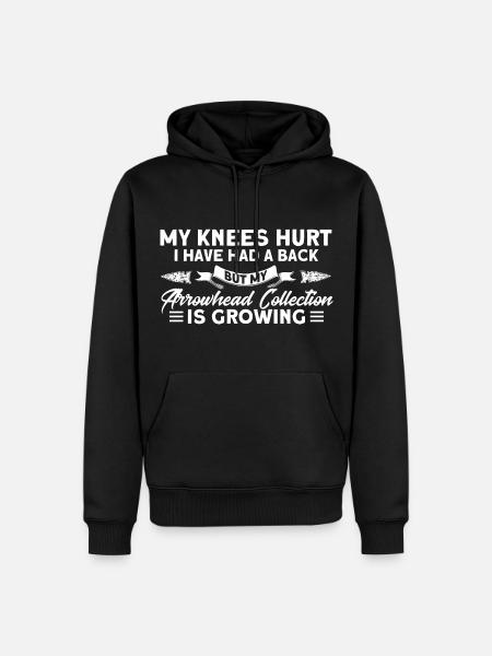 Flint Arrowhead Hunter Artifact Gift - Men’s Premium Organic Hoodie - black