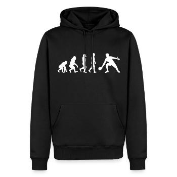 Ping Pong Master Entraîneur de Tennis de Table Evolution - Sweat à capuche Premium bio Homme - noir - Devant - Nico (187cm)
