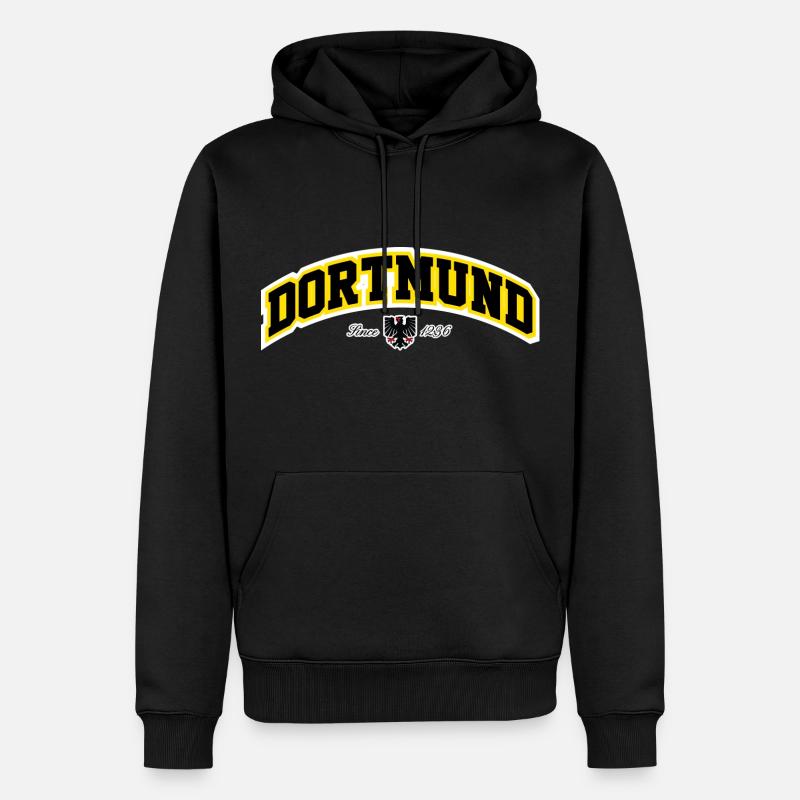 DORTMUND - Männer Premium Bio Hoodie - Schwarz