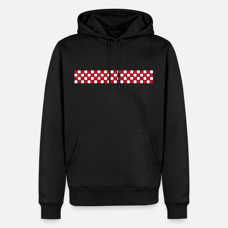 Rayures de style Brabant septentrional - Sweat à capuche Premium bio Homme - noir